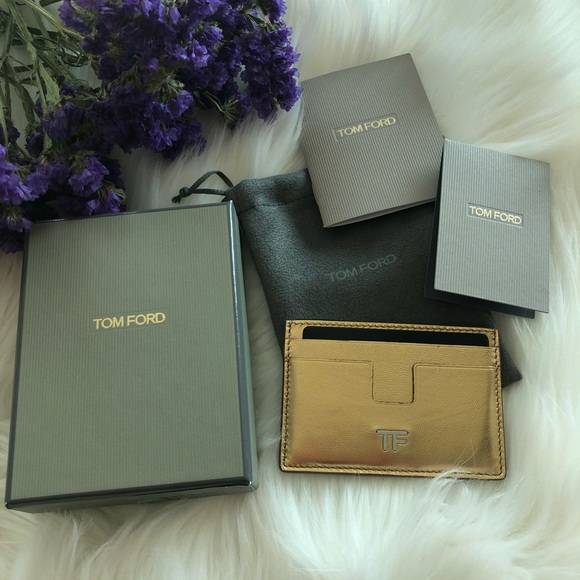 Tom Ford Handbags - Tom Ford Metallic Leather Card Holder